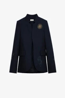 Zadig & Voltaire Very Multi Strass Blazer Encre -Zadig & Voltaire Shop wwbl00816 encre