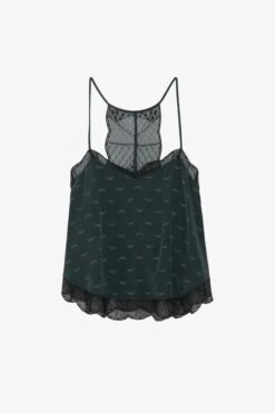 Zadig & Voltaire Claudy Silk Jacquard Camisole Nori -Zadig & Voltaire Shop wwcr00232 nori