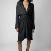Zadig & Voltaire Rozo Satin Dress Black