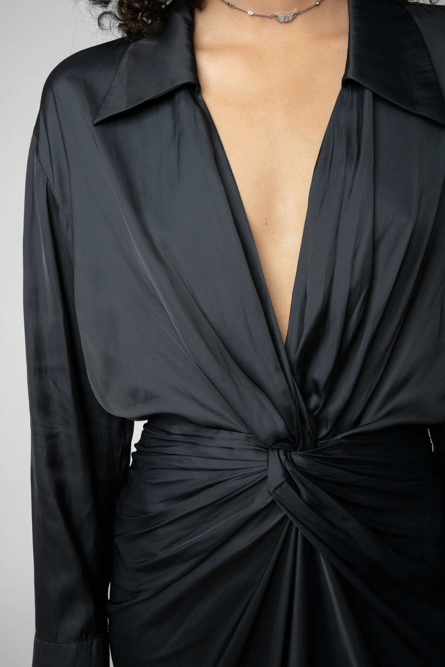 Zadig & Voltaire Rozo Satin Dress Black 3 Zadig & Voltaire Rozo Satin Dress Black - Image 3