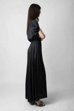 Zadig & Voltaire Reina Satin Dress Black 8 Zadig & Voltaire Reina Satin Dress Black -Zadig & Voltaire Shop wwdr01258 noir 3