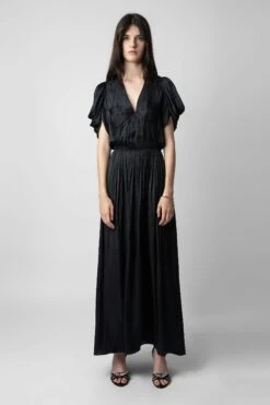 Zadig & Voltaire Reina Satin Dress Black