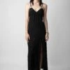 Zadig & Voltaire Rohal Silk Jacquard Dress Black