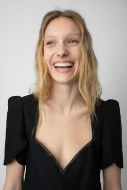 Zadig & Voltaire Roxelle Diamanté Dress Black 10 Zadig & Voltaire Roxelle Diamanté Dress Black -Zadig & Voltaire Shop wwdr01289 noir 14