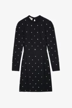 Zadig & Voltaire Racia Diamanté Dress Black 9 Zadig & Voltaire Racia Diamanté Dress Black -Zadig & Voltaire Shop wwdr01290 noir