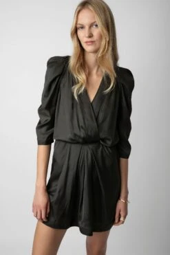Zadig & Voltaire Ruz Satin Dress Slate
