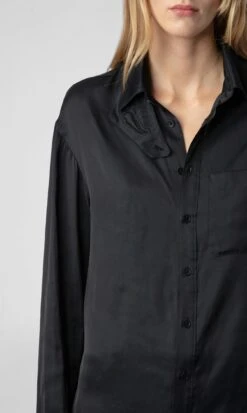 Zadig & Voltaire Tyrone Satin Shirt Black 13 Zadig & Voltaire Tyrone Satin Shirt Black -Zadig & Voltaire Shop wwsh00558 noir 7