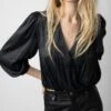 Zadig & Voltaire Tyfon Satin Top Black