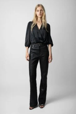 Zadig & Voltaire Tyfon Satin Top Black -Zadig & Voltaire Shop wwto00213 noir 3