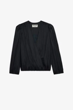 Zadig & Voltaire Tyfon Satin Top Black -Zadig & Voltaire Shop wwto00213 noir 6